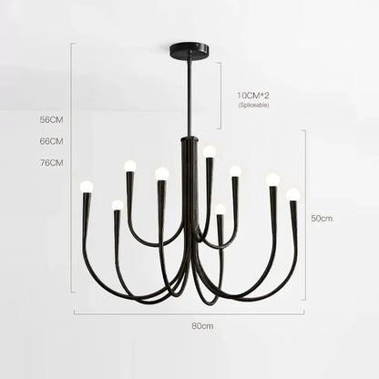 Modern French  Classic Design Branch Chandeliers for Living Dining Room Bedroom Hanging Pendant Lamp Medieval Lighting Fixtures