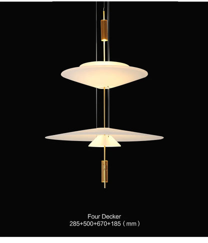 Modern Flying Saucer LED Pendant Lights Personality Home Decor Hanging Lamp Dining Table Bar Living Room Artistic UFO Chandelier
