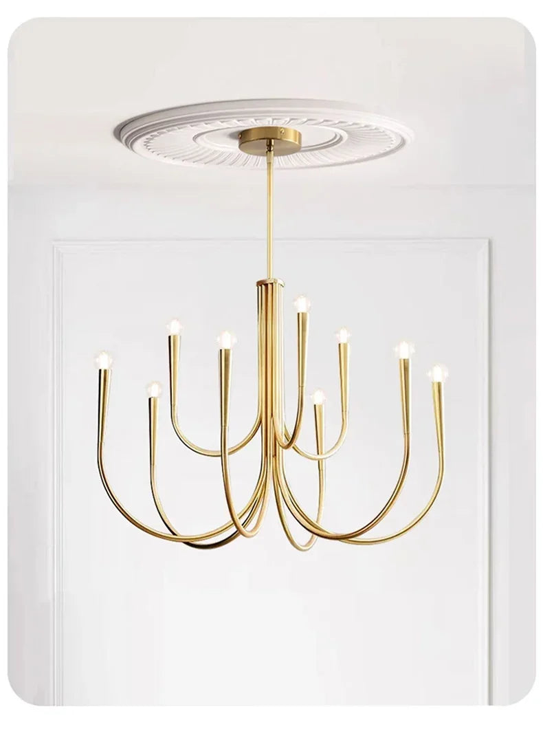 Modern French  Classic Design Branch Chandeliers for Living Dining Room Bedroom Hanging Pendant Lamp Medieval Lighting Fixtures