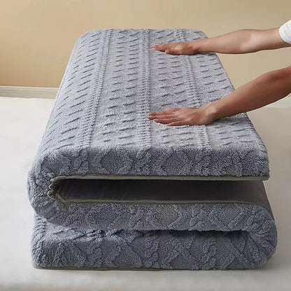 Thick Velvet Mattress Single Double Size Sponge Mattress Cushion Mat Soft Tatami Sleeping Pad