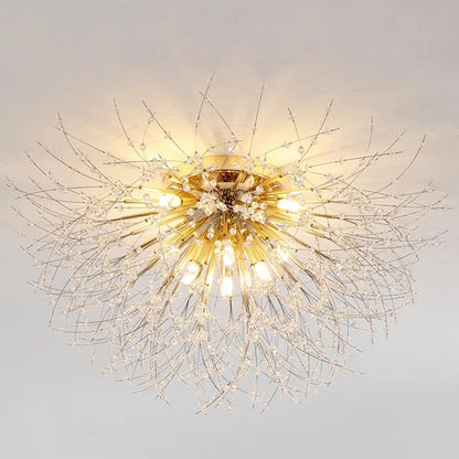 Dandelion Crystal Chandelier Nordic Modern Living room Dining Room Bedroom Ceiling Light Room Light Fireball Decorative Light