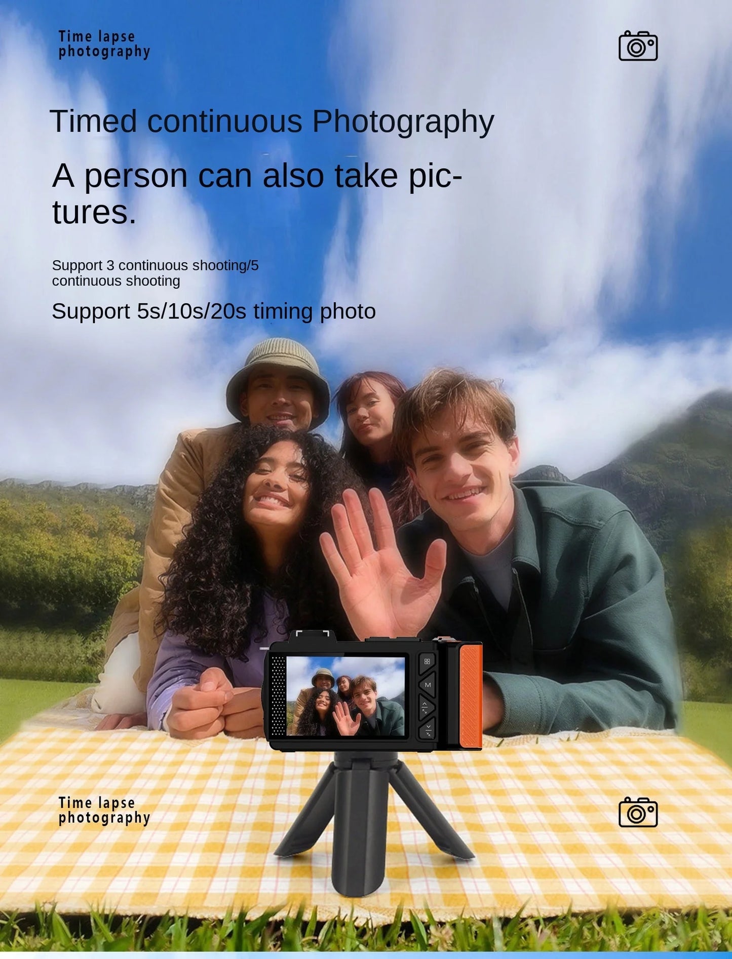 D100 4K HD 70 Million DSLR Digital Camera Recording Function, Supports WIFI, Night Camera Function, Autofocus Digital Camera