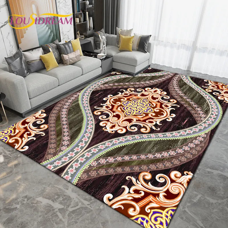 Persia Bohemia Nordic  Area Rug Large,Carpet Rug for Living Room Bedroom Sofa Doormat Decoration,kids Play Non-slip Floor Mat 3D