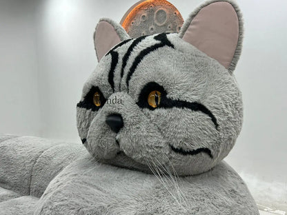 Cat-shaped cartoon animal sofa living room creative size apartment fabric plush sofa