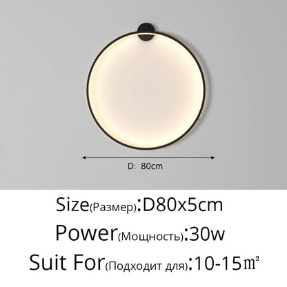 Simple Circle Background Decoration Lamps New Modern LED Wall Lights Living Room Bedroom Bedside Aisle Corridor Indoor Lighting