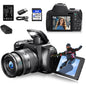 4K HD Digital Camera for Photography Auto Focus 12X Optical Zoom Vlogging Camera for YouTube 72MP WiFi Livestream Video Cameras