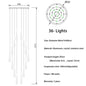 Modern crystal light chandelier for staircase large gold drop design led cristal lamp long villa lobby hanging lighting fixture