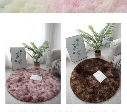 Ultra Soft Plush Round Rug Mat - Fluffy White Carpet for Living Room, Home Decor and Bedroomr, Bedroom and Kids Room