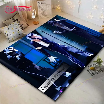 Fashion M-Michael-Jackson Printed  Carpets Living Room Anti-Skid Area Rug Kids Bedroom Mats Yoga Mat Large Carpet Decor