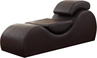 Modern Faux Leather stretch Relaxation Living Room Chair Lounge, Chocolate Brown