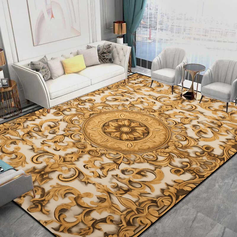 European Style Flower Carpet for Living Room Home Luxury Large Area Soft Rug for Bedroom Decor Non-slip Floor Mat Ковер Tapis