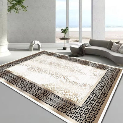 European Style Luxury Large Area Decor Rugs Home Frame Pattern Living Room Carpets Bedroom Lounge Coffee Tables Soft Floor Mat
