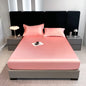 Rayon Satin Waterproof Fitted Sheet Silky Solid Color Bed Sheet Elastic Band Sheets Smooth Bedsheet Mattress Cover