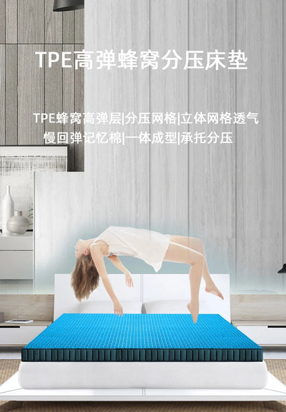 King Size Back Support TPE Gel Matrix Grid Mattress Comfort Mattress Pads & Toppers