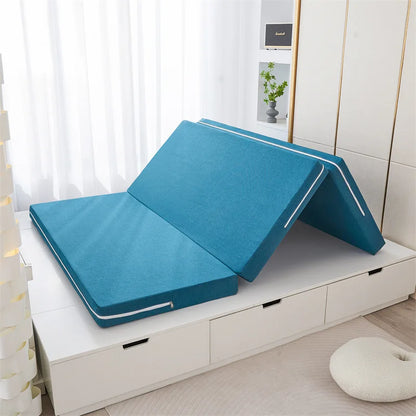 Folding Mattress Queen Size Memory Foam Mattress Japanese Tatami Sponge Mattress Multifunctional Removable Washable Mattress Pad