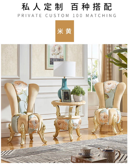 European-Style Leisure Chair Coffee Table Three-Piece Living Room Sofa Couch Balcony Table and Chair Living Room