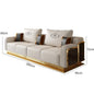 Modern Luxury Leather with Wooden Sofa Set, Fashion 2/3/4 Seater Sofa, Leather Couch for Living Room Accept Customzied Color