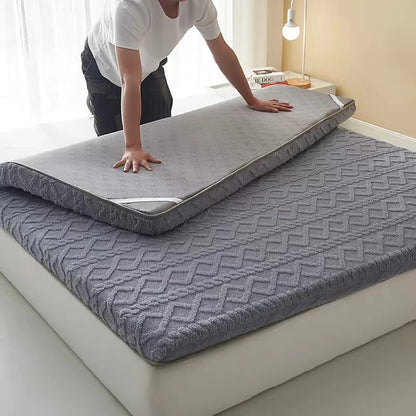 Thick Velvet Mattress Single Double Size Sponge Mattress Cushion Mat Soft Tatami Sleeping Pad