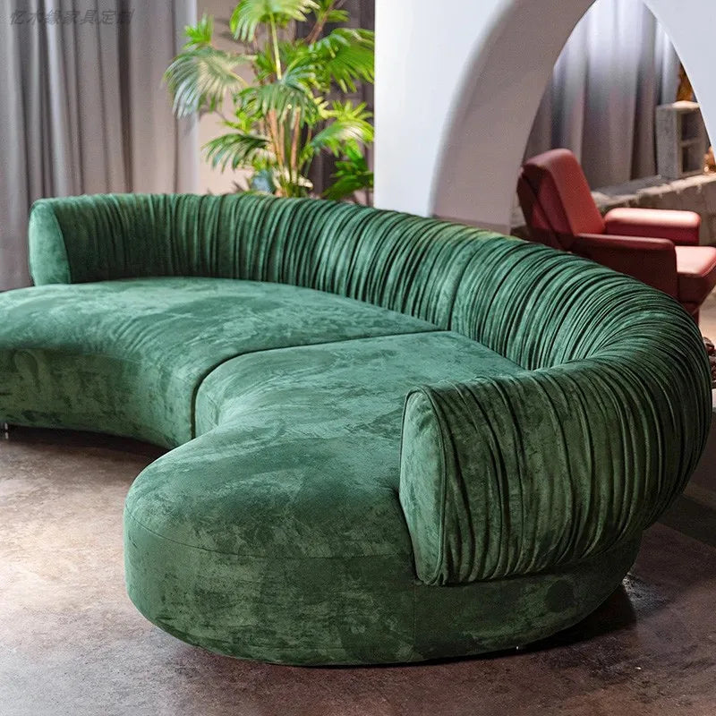 Italian Minimalist Living Room Sofas Curved Leisure Trendy Modern Sofa Designer Aesthetics Muebles Chinese Style Furniture