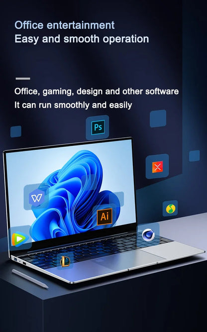 New 15.6" Inch Laptop Windows 11 Pro N5095 1920x1080 32GB+2048 GB Backlit Keyboard Portable Office Entertainment Laptop