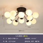Nordic Milk White Glass Chandel Ceiling Lights for Living Room Bedroom LED Chandelier Kitchen Light Black Lighting Light Fixture