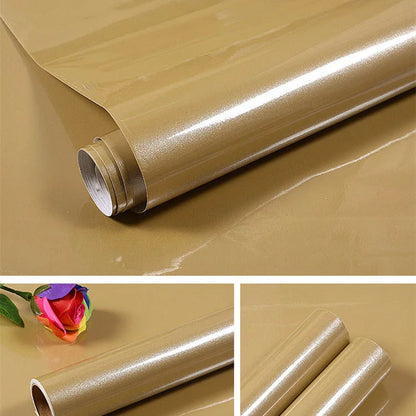 80cm Solid Color Decorative Film PVC Self Adhesive Wall Paper Furniture Renovation Stickers Kitchen Cabinet Waterproof Wallpaper