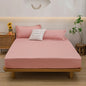 Solid Color Fitted Sheet with 2 Pillowcase Hotel Luxury Deep Pocket Sheet Soft Microfiber Breathable & Comfy Bed Sheet Set, Twin