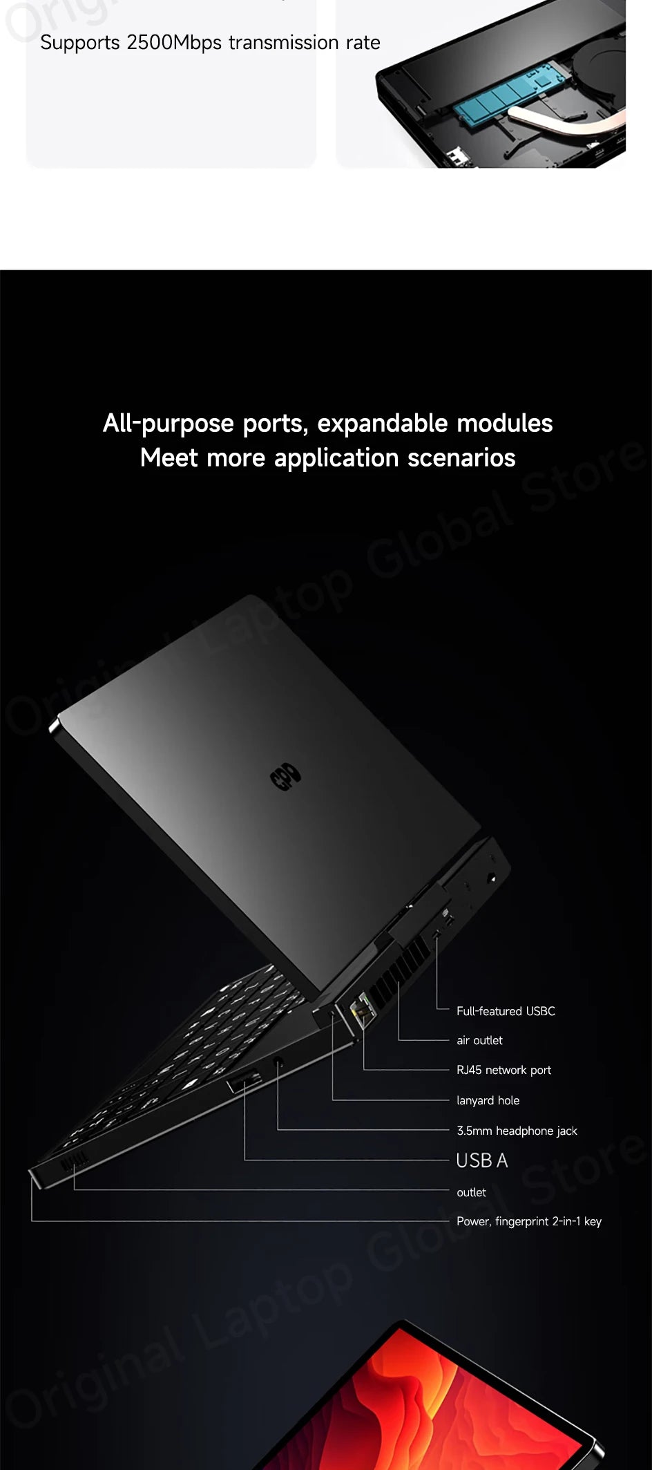 GPD Pocket 4 2025 Model AMD R7 8840U/AI 9 365/AI 9 HX 370 Processor 8.8-inch 2.5K Resolution 144 Hz Refresh Rate Mini Laptop