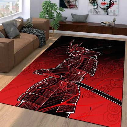 15 Size Samurai Spirits Pattern Rug Carpet for Living Room Bathroom Mat Creative Doormat Carpet for Bedroom Home Decor Play Mat