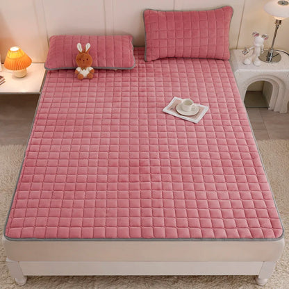 Fleece Topper Mattress Foldable Pad Sleeping Mat on The Floor Tatami Orthopedic Pillow Top Double Bed Bedroom Furniture Futon