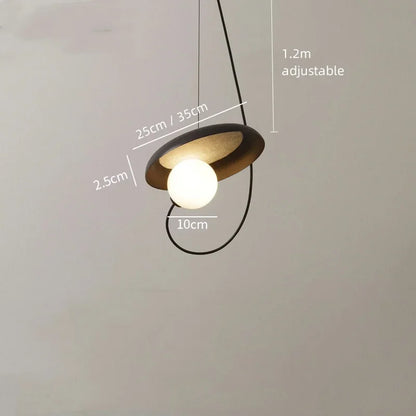 Danish minimalist restaurant circular magnetic pendant lights modern living room bedroom bedside bar table hanging lamps fixture