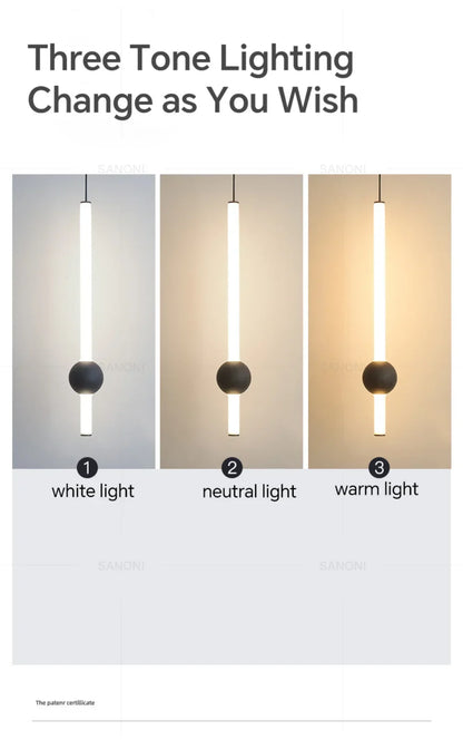 Modern Simple LED Pendant Lamp Living Room Bedroom Bedside TV Background Kitchen Island Restaurant Home Decor Lighting Fixture