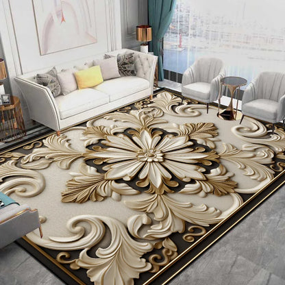 European Style Flower Carpet for Living Room Home Luxury Large Area Soft Rug for Bedroom Decor Non-slip Floor Mat Ковер Tapis