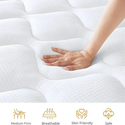 Hybrid 10 Inch Twin Size Mattress in a Box with Pocket Springs and Memory Foam