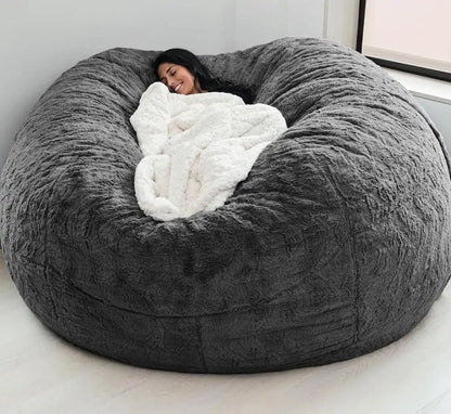 Soft Warm 180*90cm Fur Giant Removable Washable Bean Bag Bed Cover Comfortable Living Room Furniture Lazy Sofa Coat