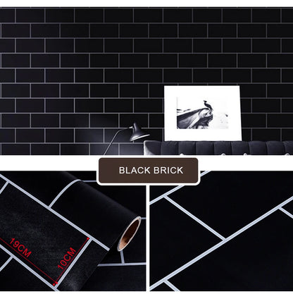 Red Brick Moisture-Proof Waterproof Renovation Sticker PVC Self-Adhesive Room Decoration Bedroom Study Background Wall Wallpaper
