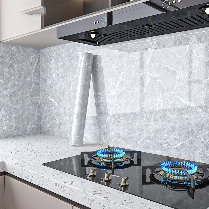 40cm Width Marble Self Adhesive Wallpaper Vinyl Wall Stickers Waterproof Contact Paper For Kitchen Decorative Film Home Decor