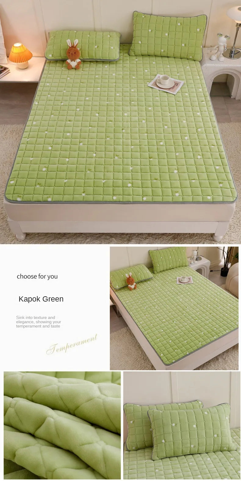 Fleece Topper Mattress Foldable Pad Sleeping Mat on The Floor Tatami Orthopedic Pillow Top Double Bed Bedroom Furniture Futon