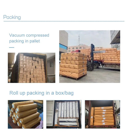 12 Inch Queen Size Memory Foam Mattress 26CM High Density Foam Compress Pocket Spring Mattresses for King Size Bed