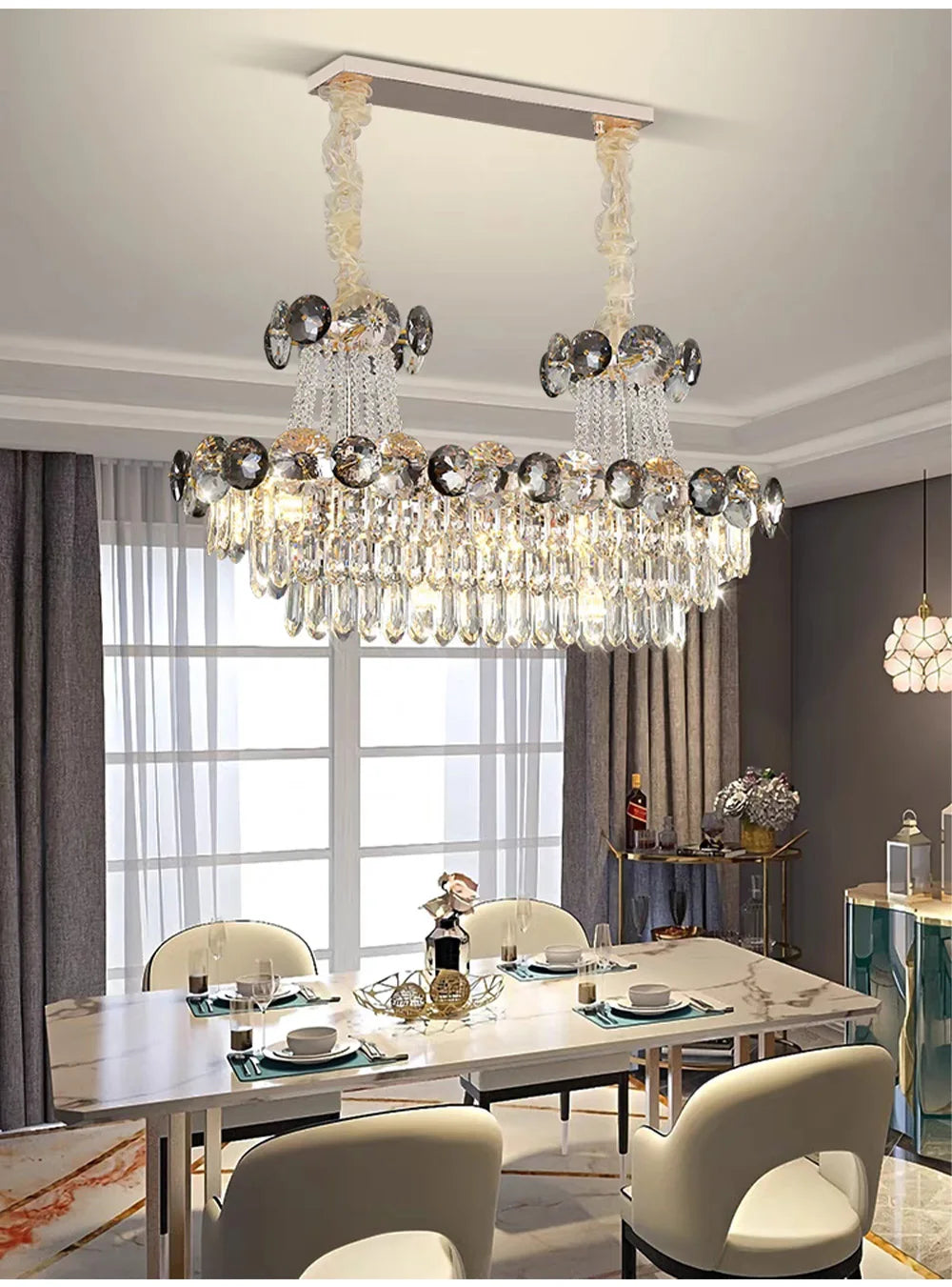 2024 Modern Large Luxury Living Room Chandeliers for Staircase Designer Crystal Pendant Lamps Home Decor Lighting Lustre Fixture