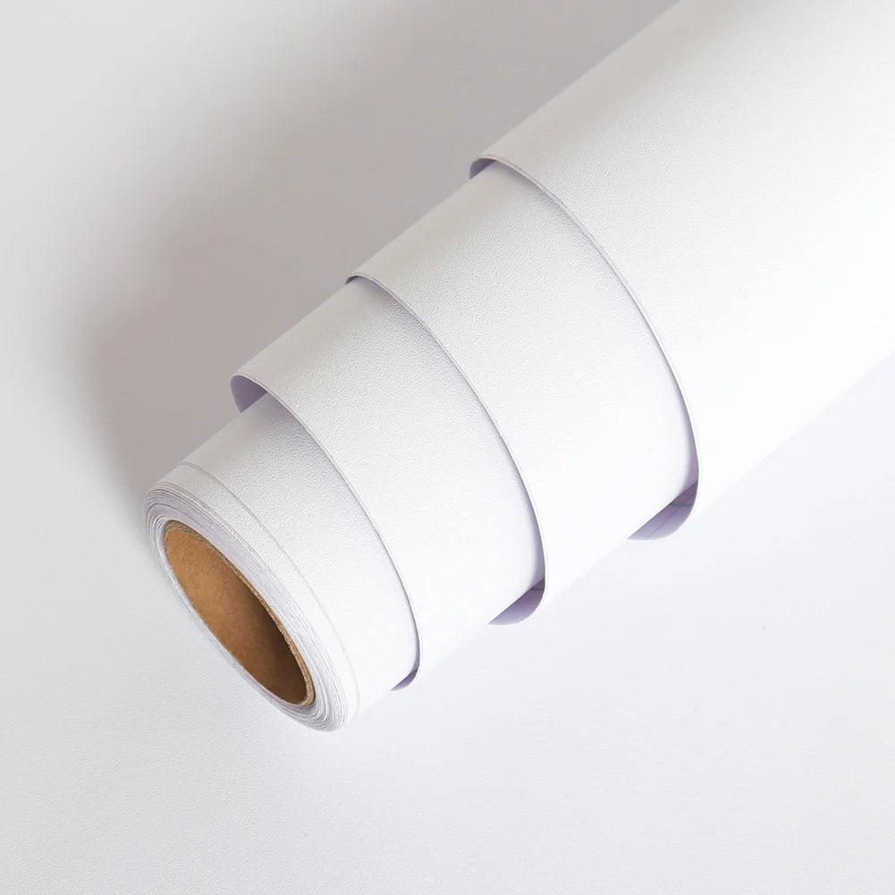 80cm Solid Color Decorative Film PVC Self Adhesive Wall Paper Furniture Renovation Stickers Kitchen Cabinet Waterproof Wallpaper