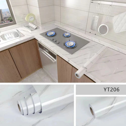 40cm Oil Fume Patch Kitchen Cabinet Storage Fire Resistance Waterproof Wall Stickers Thermal Insulation Self-adhesive Wallpaper