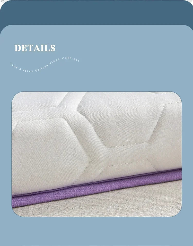 Foldable Natural Latex Mattress for Double Single Bed King Size Mat In Dormitory Hotels Bedroom Furniture Household Thickened