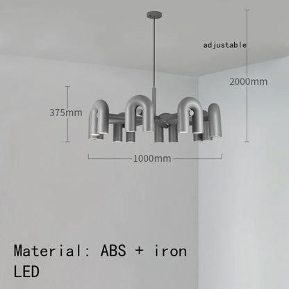 Cirkus scandinavian pendant light LED U-shaped tube chandelier Simple creative lamp Living Room Decoration restaurant lights