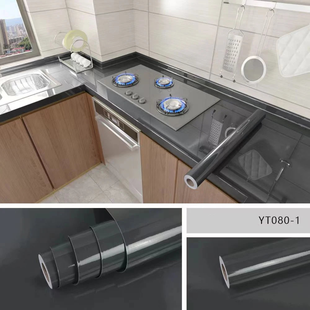 40cm Oil Fume Patch Kitchen Cabinet Storage Fire Resistance Waterproof Wall Stickers Thermal Insulation Self-adhesive Wallpaper