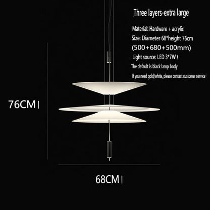 Modern Flying Saucer LED Pendant Lights Personality Home Decor Hanging Lamp Dining Table Bar Living Room Artistic UFO Chandelier