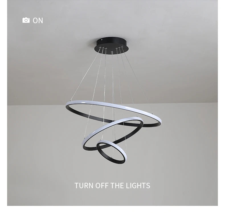 LED Chandelier Ring Ceiling Lighting For Living Room Bedroom Dining Room Kitchen Ceiling Chandelier Lustre Home Light Fixtures