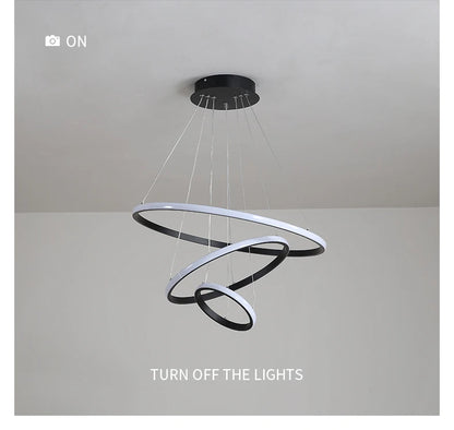 LED Chandelier Ring Ceiling Lighting For Living Room Bedroom Dining Room Kitchen Ceiling Chandelier Lustre Home Light Fixtures