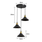 3 Lights Vintage Industrial Pendant Light, Metal Edison Design,Black Metal Hanging Chandeliers,E27 Ceiling Lighting for Kitchen