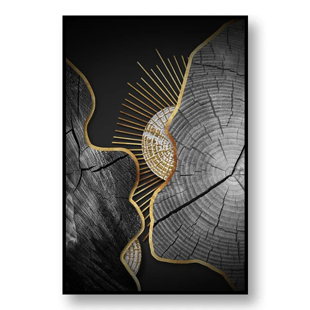 Abstract Annual Ring Decoration Mural Light Luxury Minimalist Style Poster BedRoom Wall Art Canvas Painting Home Decor Aesthetic